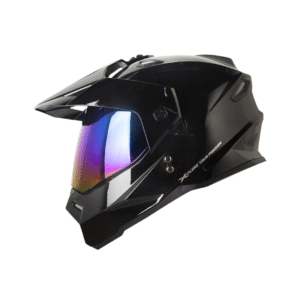 CASCO DOBLE PROPOSITO X-ONE MX328 SOLID NEGRO BRILLANTE