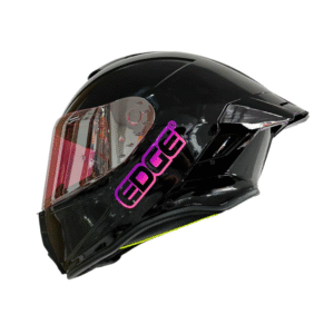 CASCO INTEGRAL EDGE SHANGHAI NEGRO SOLIDO LOGO ROSA