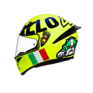 CASCO INTEGRAL AGV K-1S TOP ROSSI MUGELLO AMARILLO NEÓN FULL COLOR BRILLANTE
