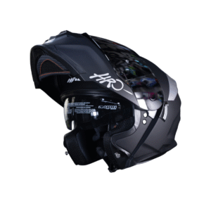 CASCO ABATIBLE HRO 3440-DV SOLID MATE NEGRO / GRIS – DOBLE VISOR